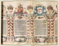Esther scroll 1750, handwritten on parchment
