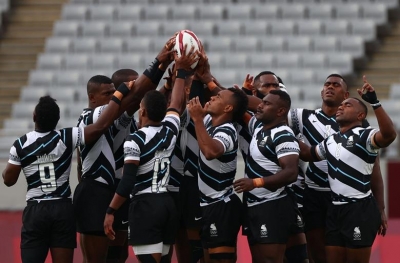 Fiji rugby team giving glory to God