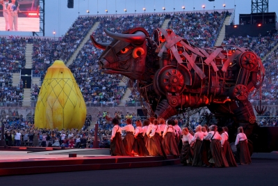 Raging Bull at Opening Ceremony Commonwealth Games