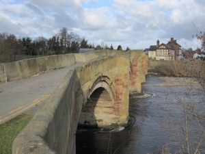 Old bridge across the Afon Dyfrdwy/River Dee