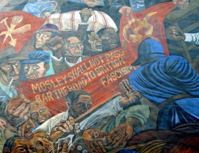 Detail from the Cable Street mural. 