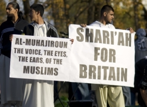 Public demonstration in the UK for sharia