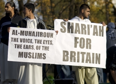 Public demonstration in the UK for sharia