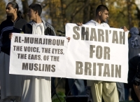 Public demonstration in the UK for sharia