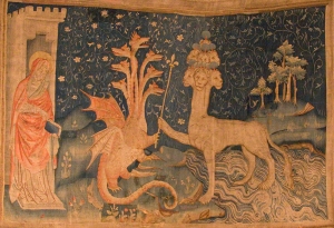La Bête de la Mer (from the Tapisserie de l&#039;Apocalypse in Angers, France