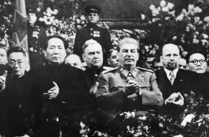Mao Zedong with Joseph Stalin in Moscow, 1949