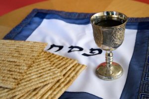Passover matzah and wine