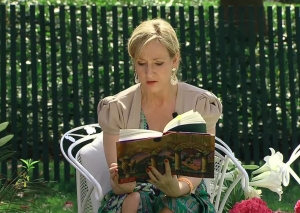 JK Rowling reads excerpts from one of her books at the White House